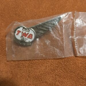 NEW Vintage TWA Junior Hostess Flight Pin Sealed in Bag